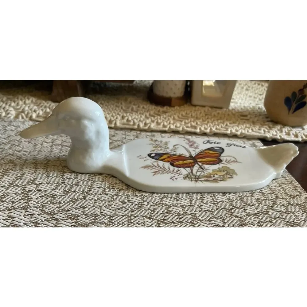 Vintage Porcelain Duck shaped pate’ tray French